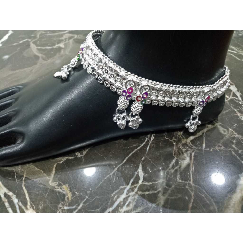 Stylish Silver D Payal For Bridal