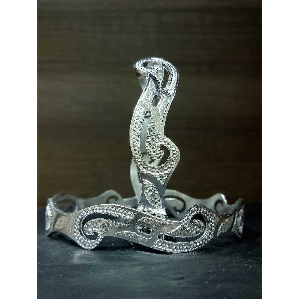 Plain Silver  CNC Ladies Bangles