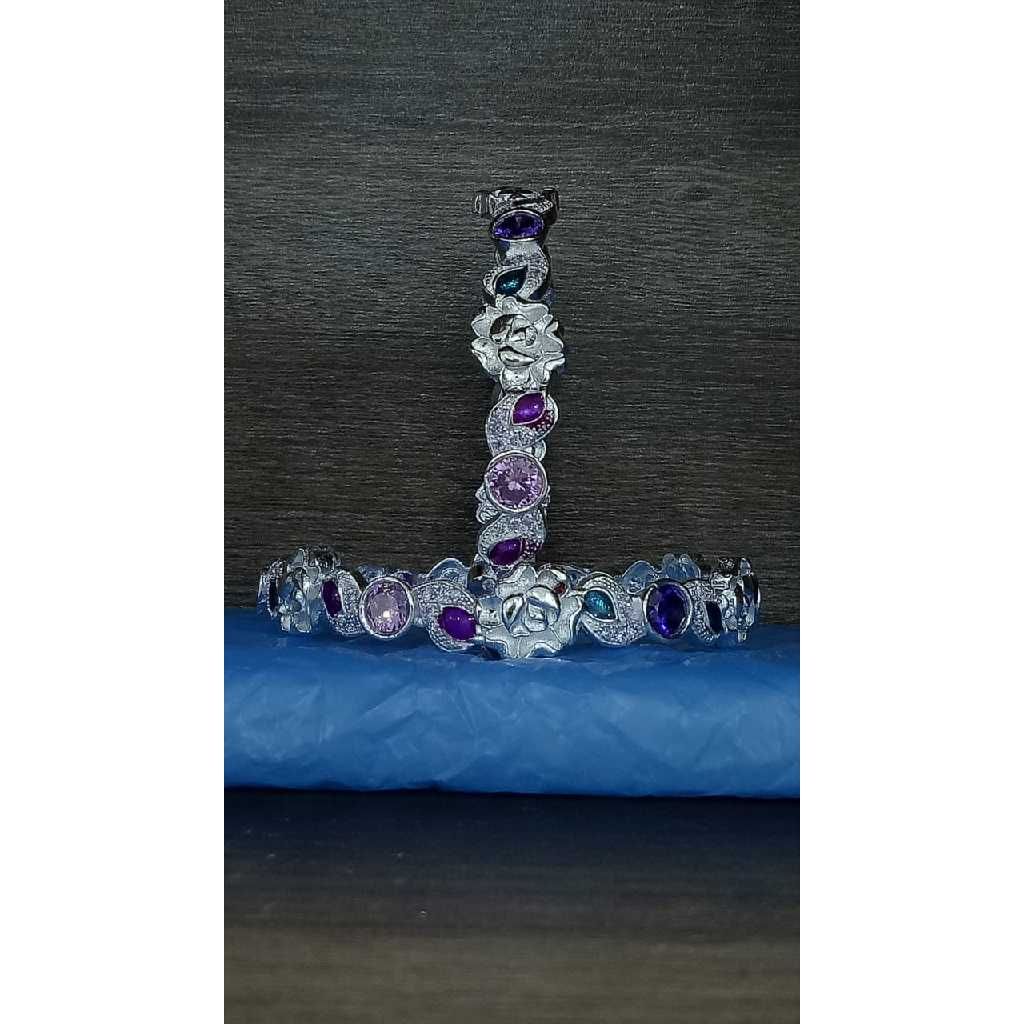 Silver 925 Dazzling Ladies Bangles