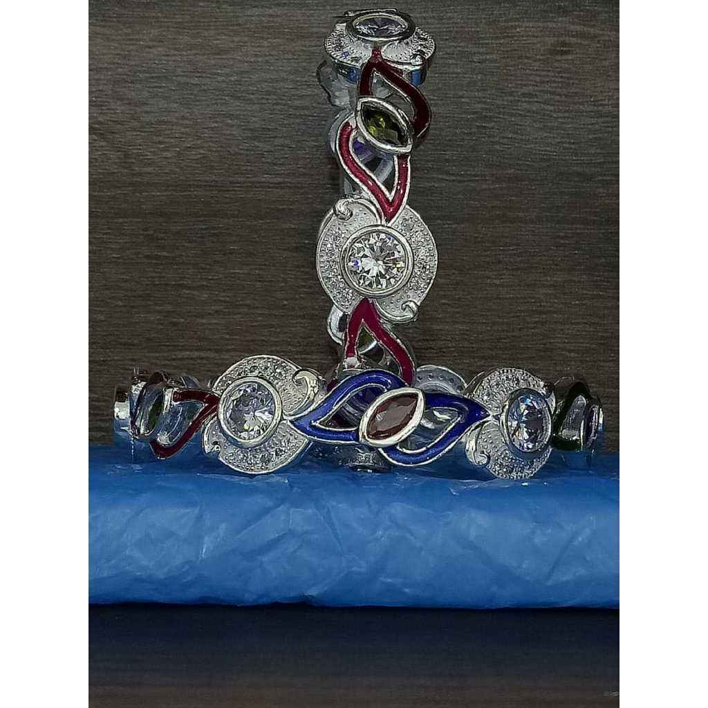 Modern Silver Meenakari Ladies Bangles