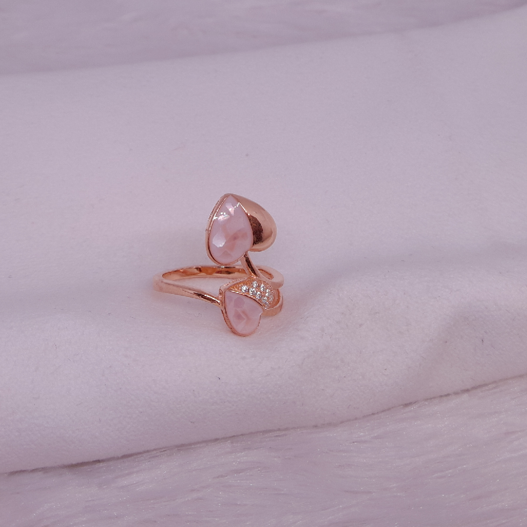 Rose gold silver ladies ring