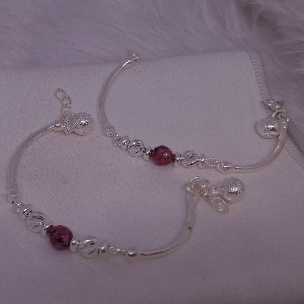 Silver loose bol baby kada