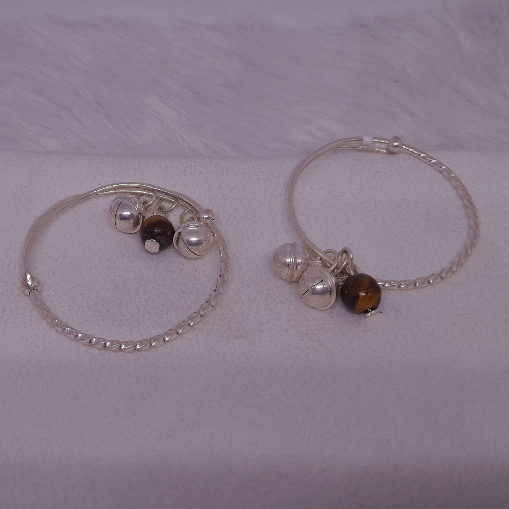silver fancy bol baby kada