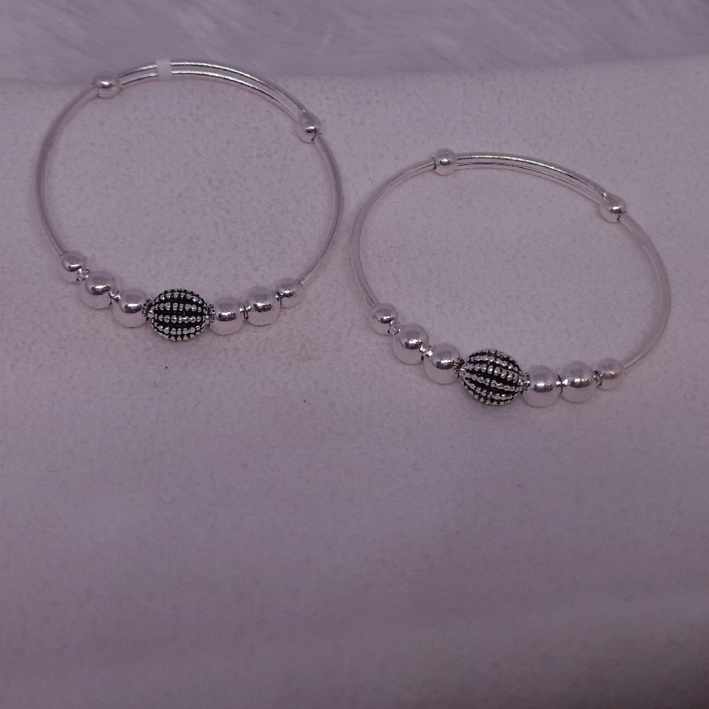 Silver oxidised For baby kada