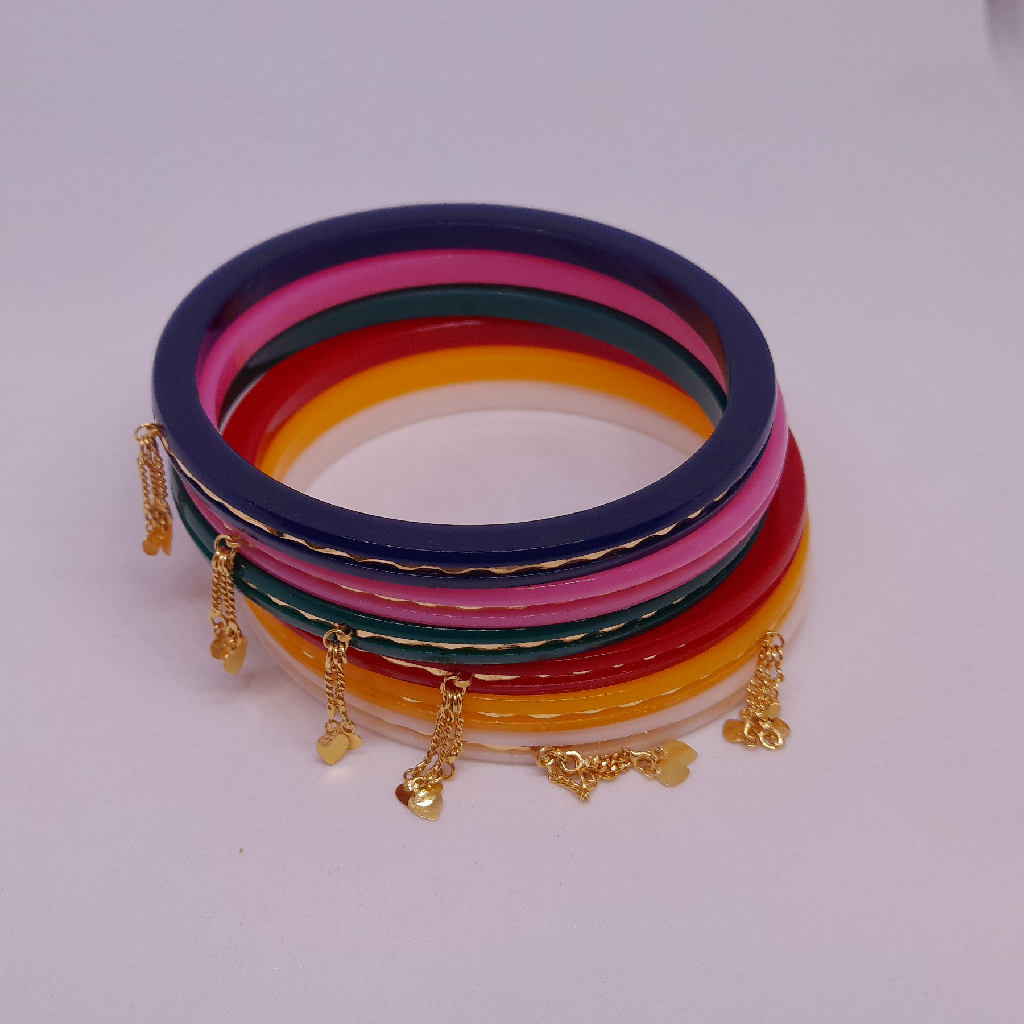 Six color gold ghughri plastic Bangle