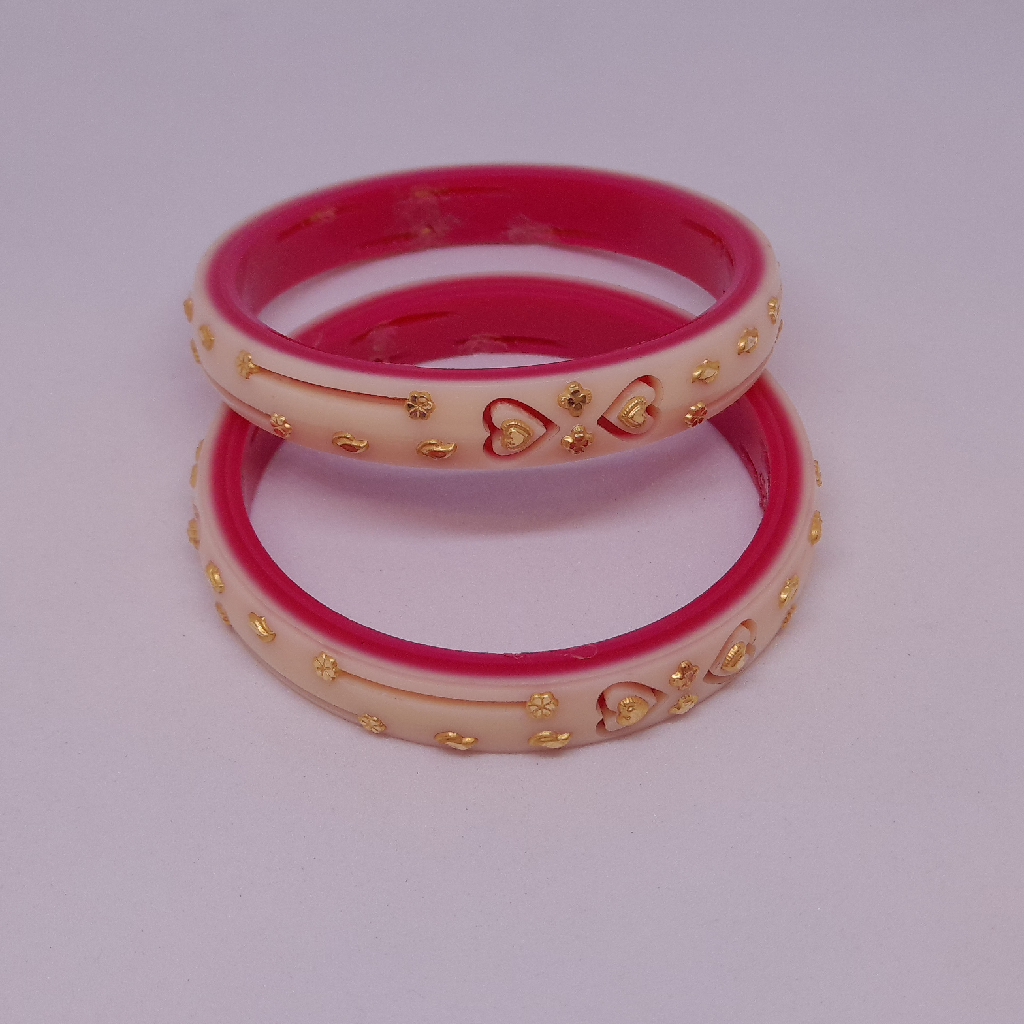 fancy plastic bangles red and white