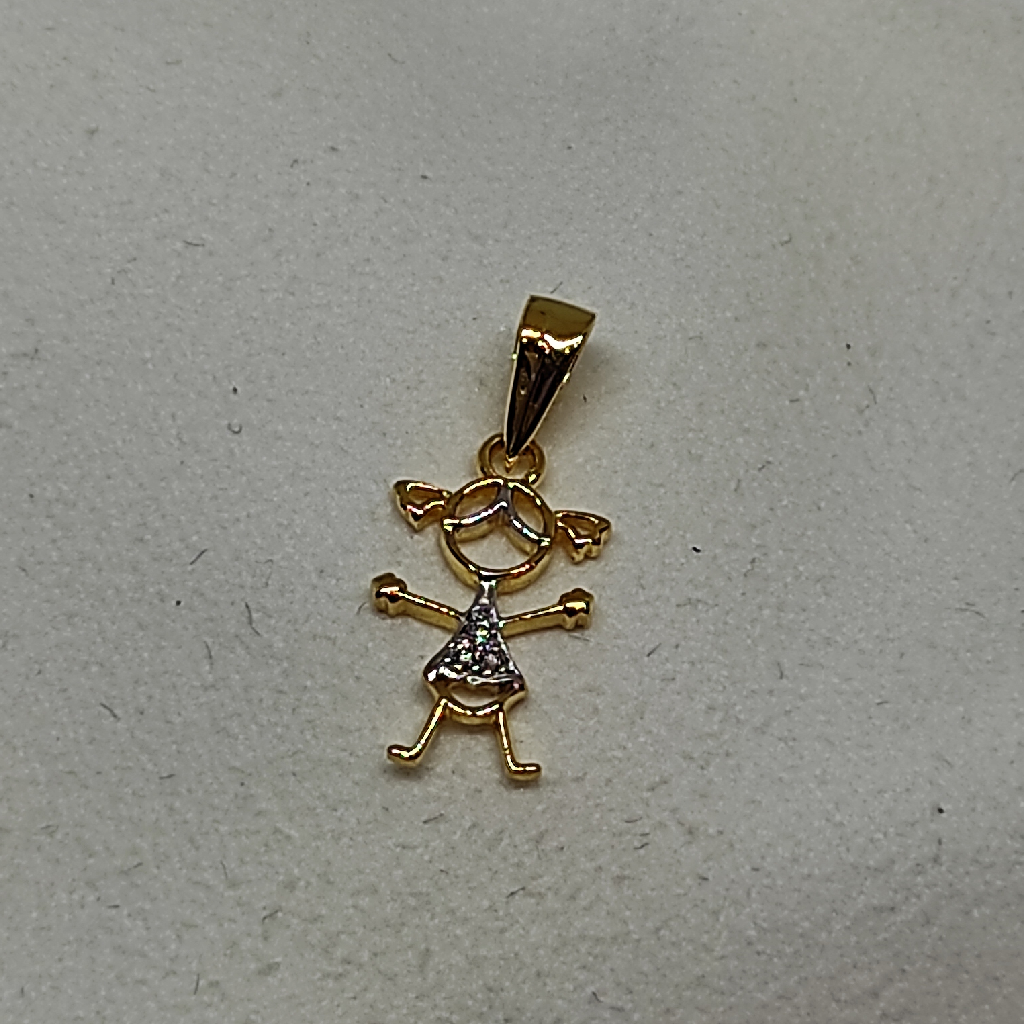 gold with diamond Baby pendant