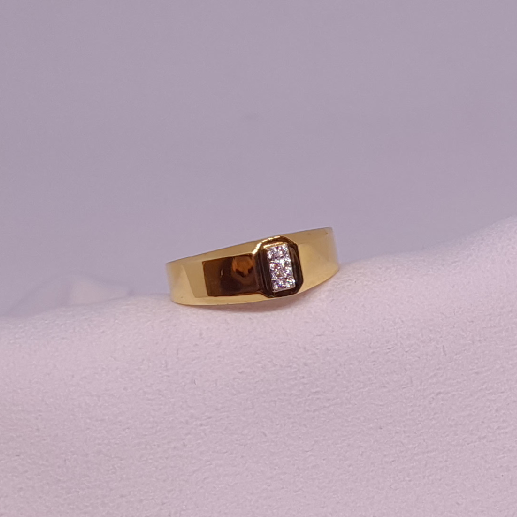 plain gold Cz rings