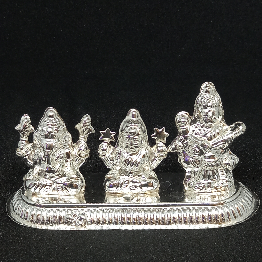 Silvar ganpati Laxmiji Sarasvati