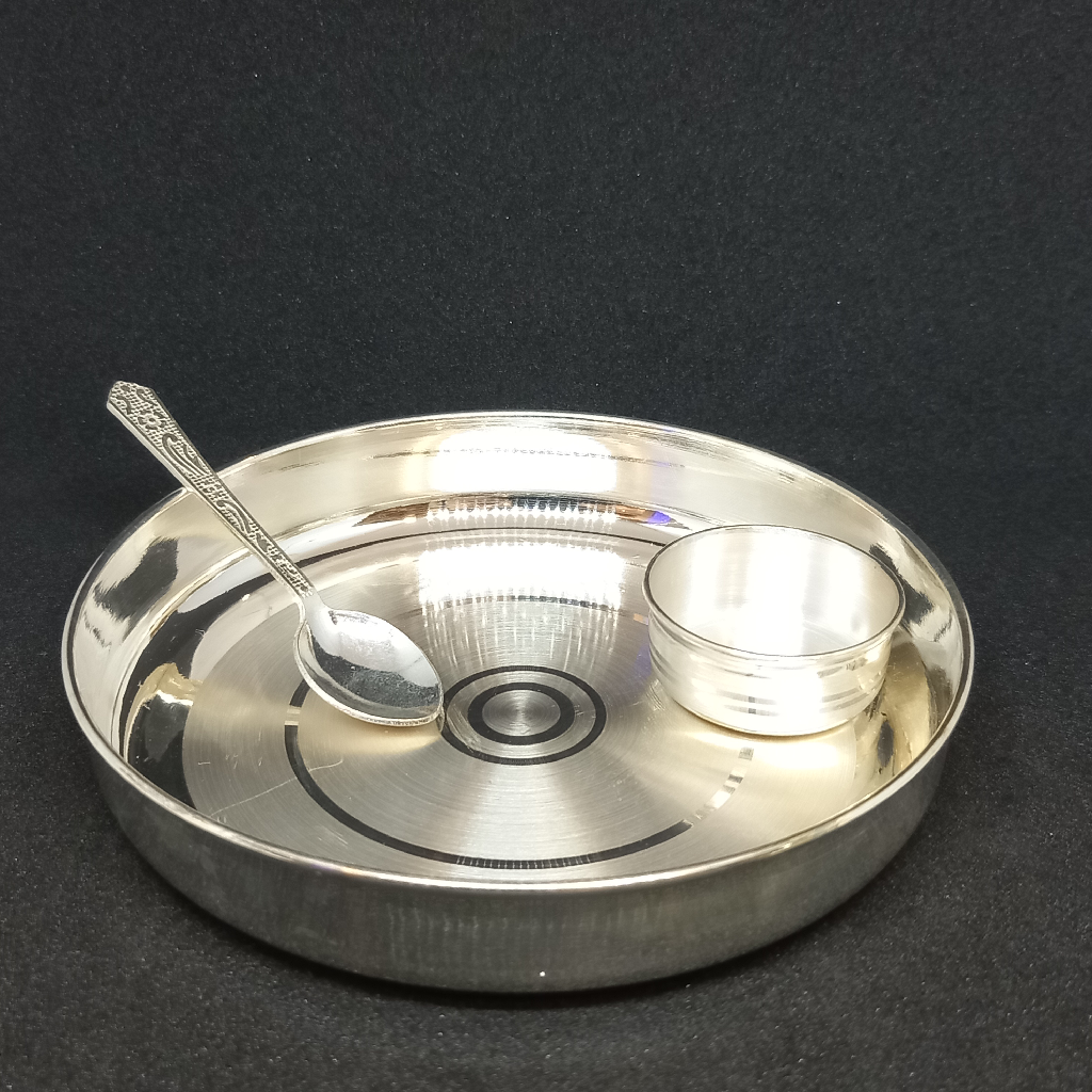 Sliver thali vatki chamchi