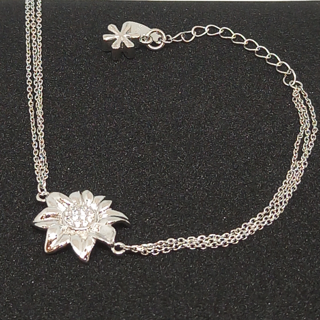 925 Silver sunflower ladies bracelet