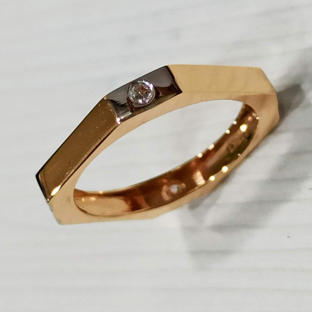 18KT Rose gold new everstylish design hallmark ring