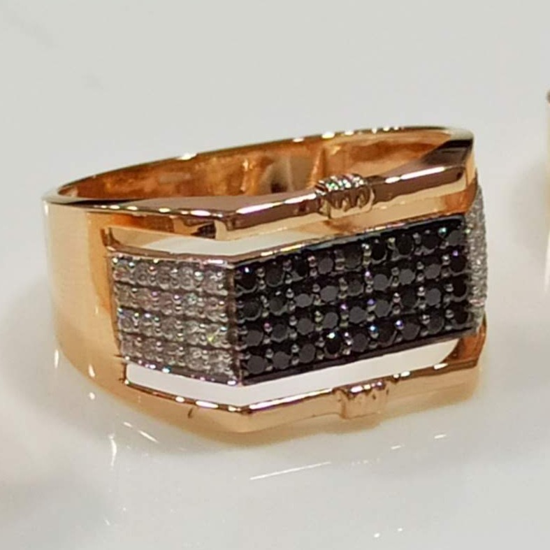 18KT Rose Gold engagement ring for men's