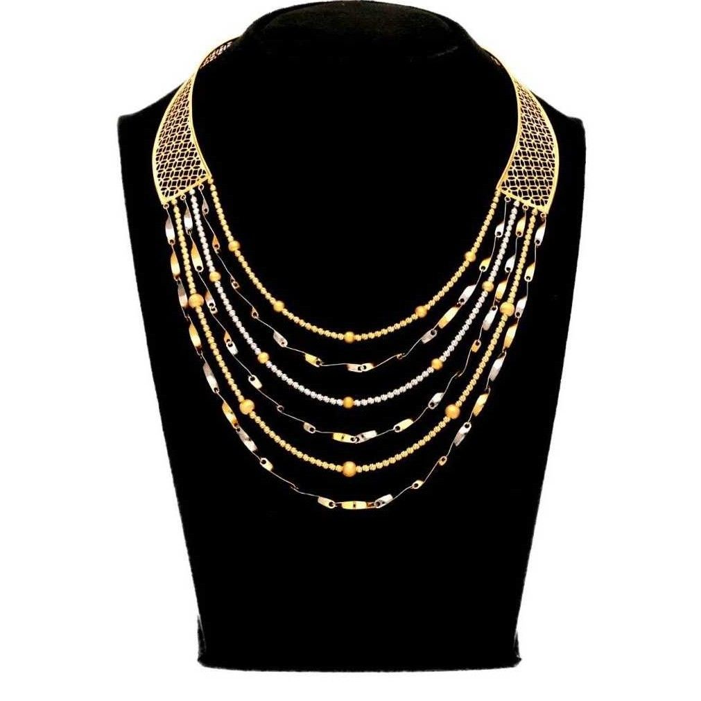22KT Gold Modern Designer Vertical Mala