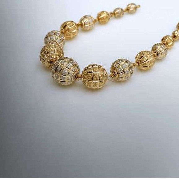 22KT Gold Fancy Natural Vertical Mala