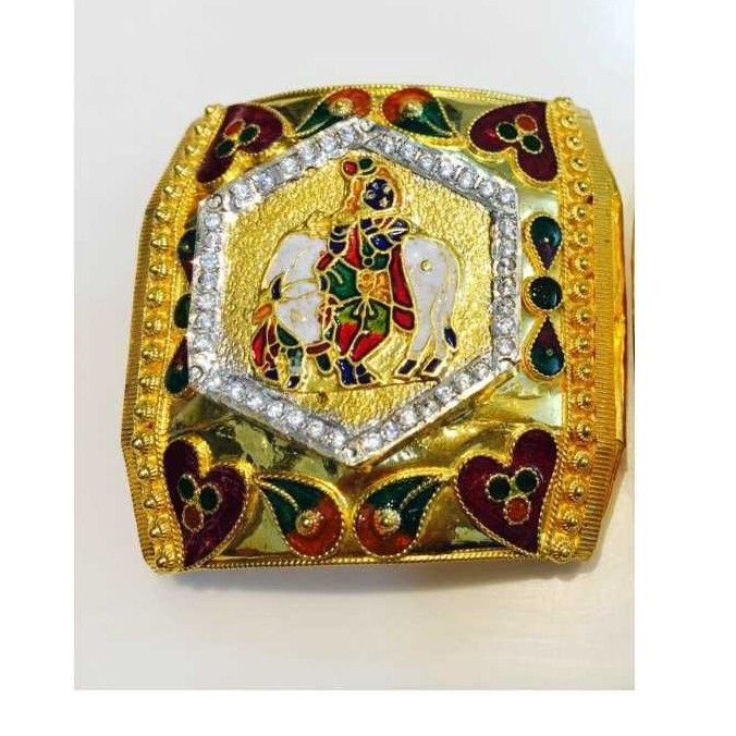 916 Gold Antique Bharwadi Kadla