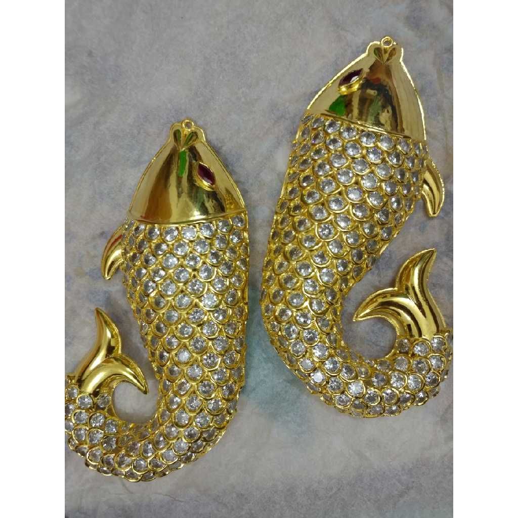 916 Gold Indian Fish Statue