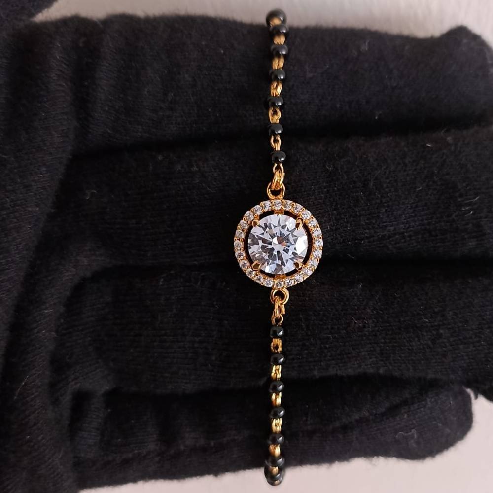 925 silver round halo bracelet