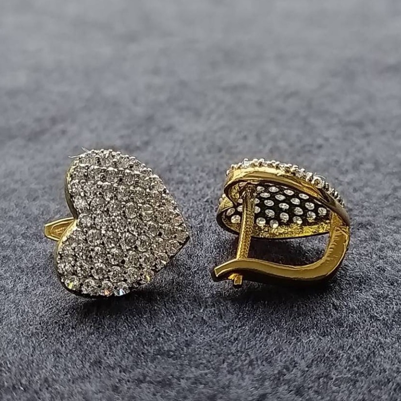 925 silver heart hoop earring