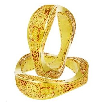 916 GOLD CNC LASER CUTTING BANGLE