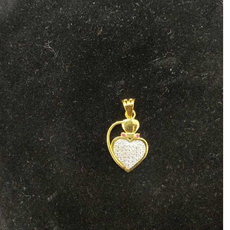 Gold Heart Shape Ladies Pendant