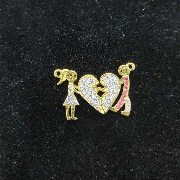 Elegant Gold Love Pendant For Couple