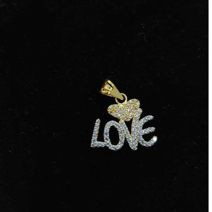 Gold Love Letter Modern Pendant