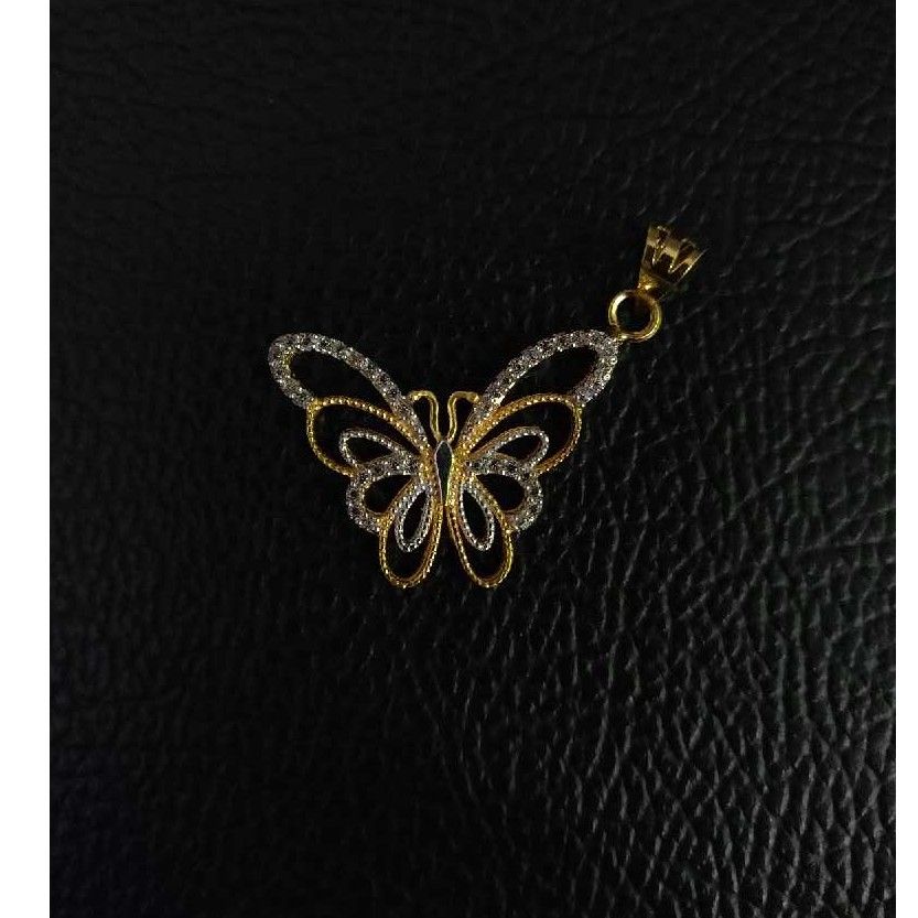 Light Weight Butter Fly Shape  916 Gold Fancy Pendant