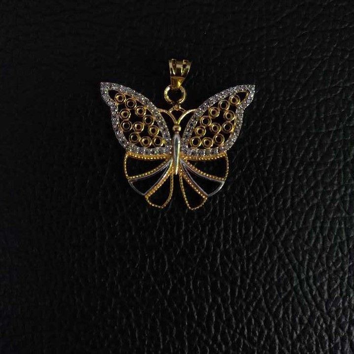 Delicate Butter Fly Shape Gold Pendant