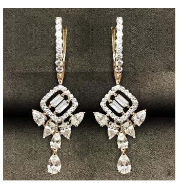 Antique 9KT Swarovski Ladies Earring
