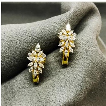 Contemporary 9kt  Swarovski Earrings