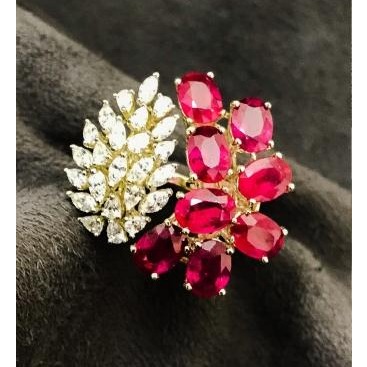 Antique Style 9KT Swarovski Ring