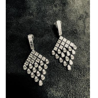 Designer 9KT Swarovski Long Earring
