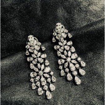 9KT Swarovski Long Earring For women
