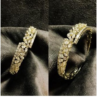 Flower Shape 9KT Swarovski Bracelet