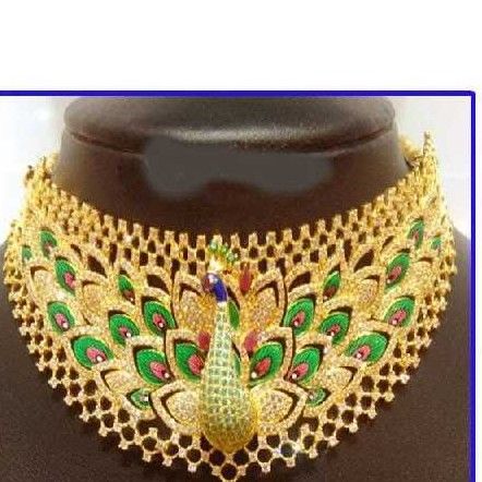 Artificial Peacock Style Bridal Necklace Set