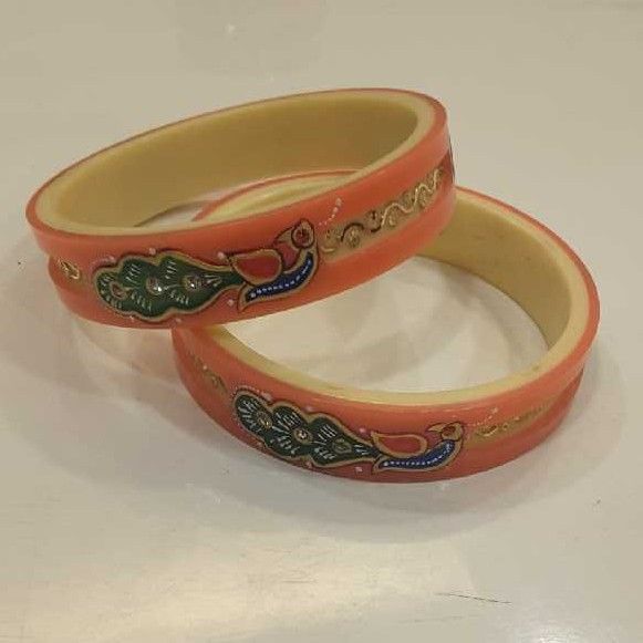 Peacock Pattern 916 Gold Bangles
