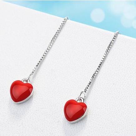 Heart Shape Long Earrings