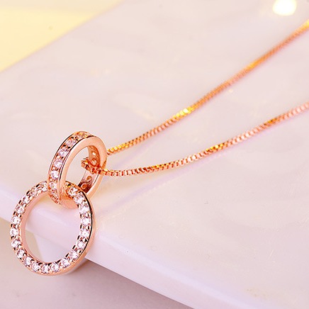Delicate 916 Gold Diamond Pendant Set