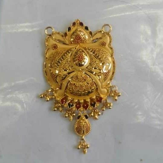 916 Antique Design Gold Pendant For Ladies