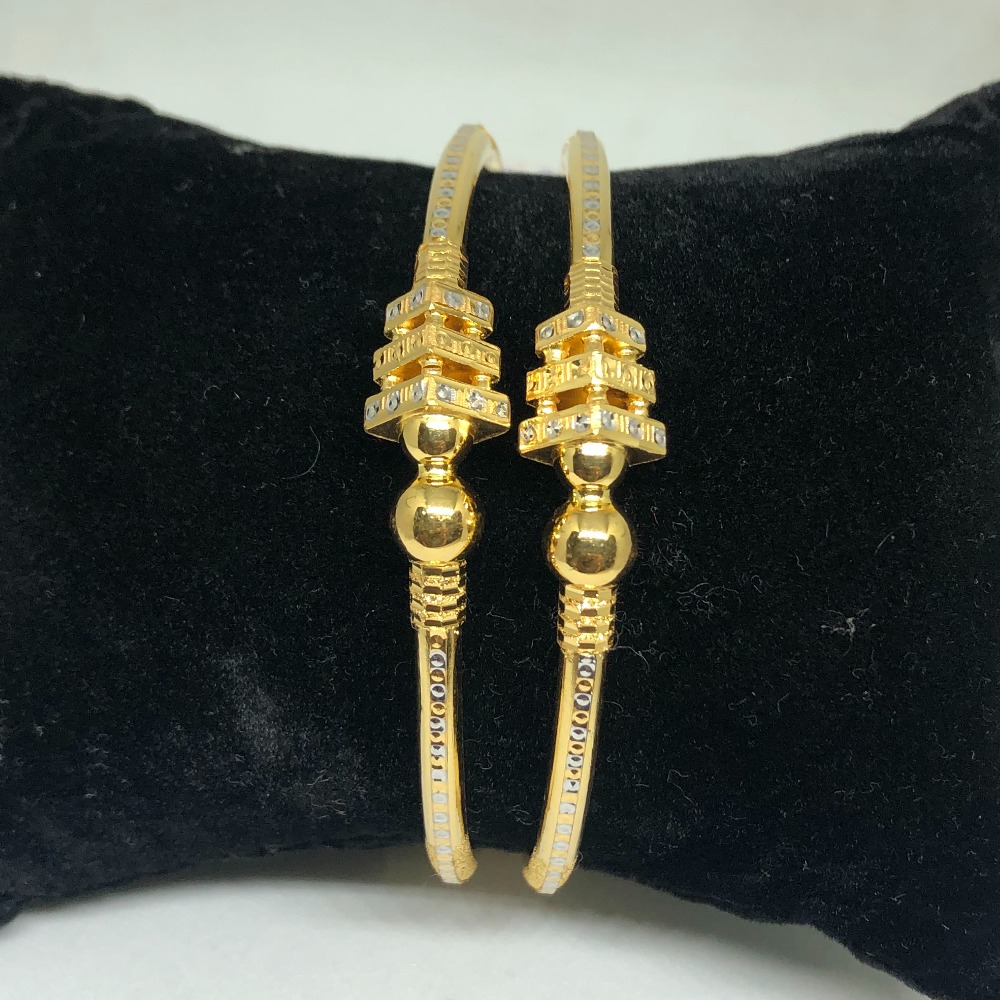 916 Gold Designer Kadli Bangle VN-B12