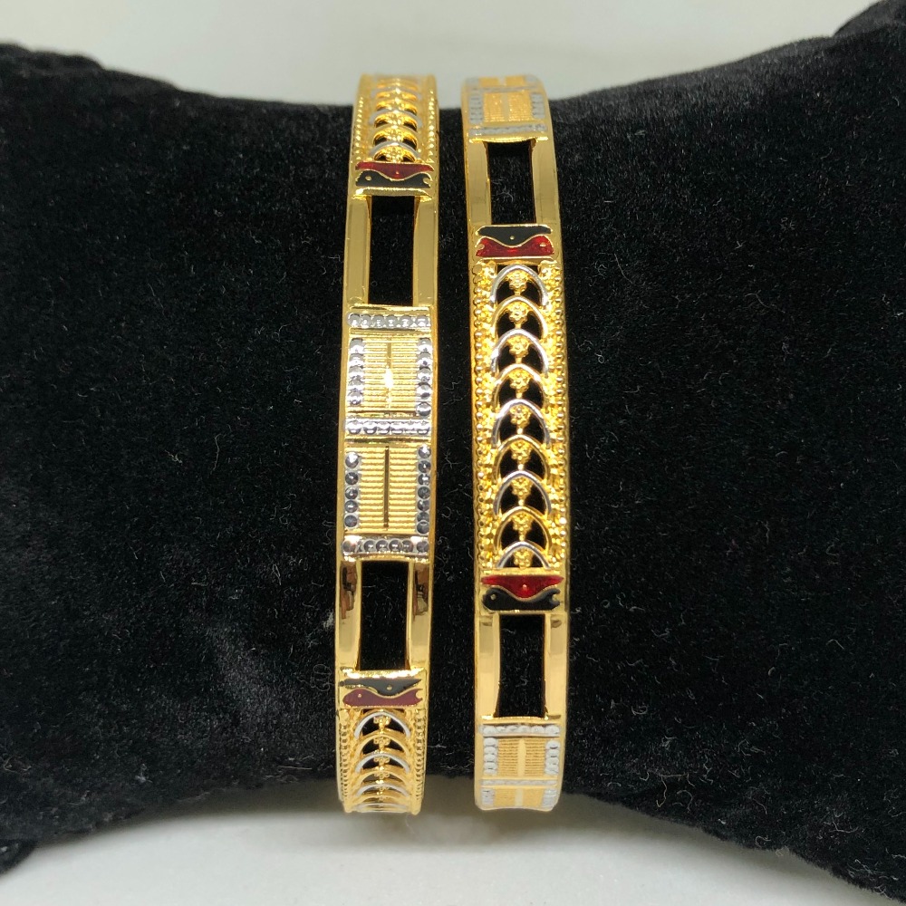 916 Gold Indian Design Copper Kadli Bangle VN-B06