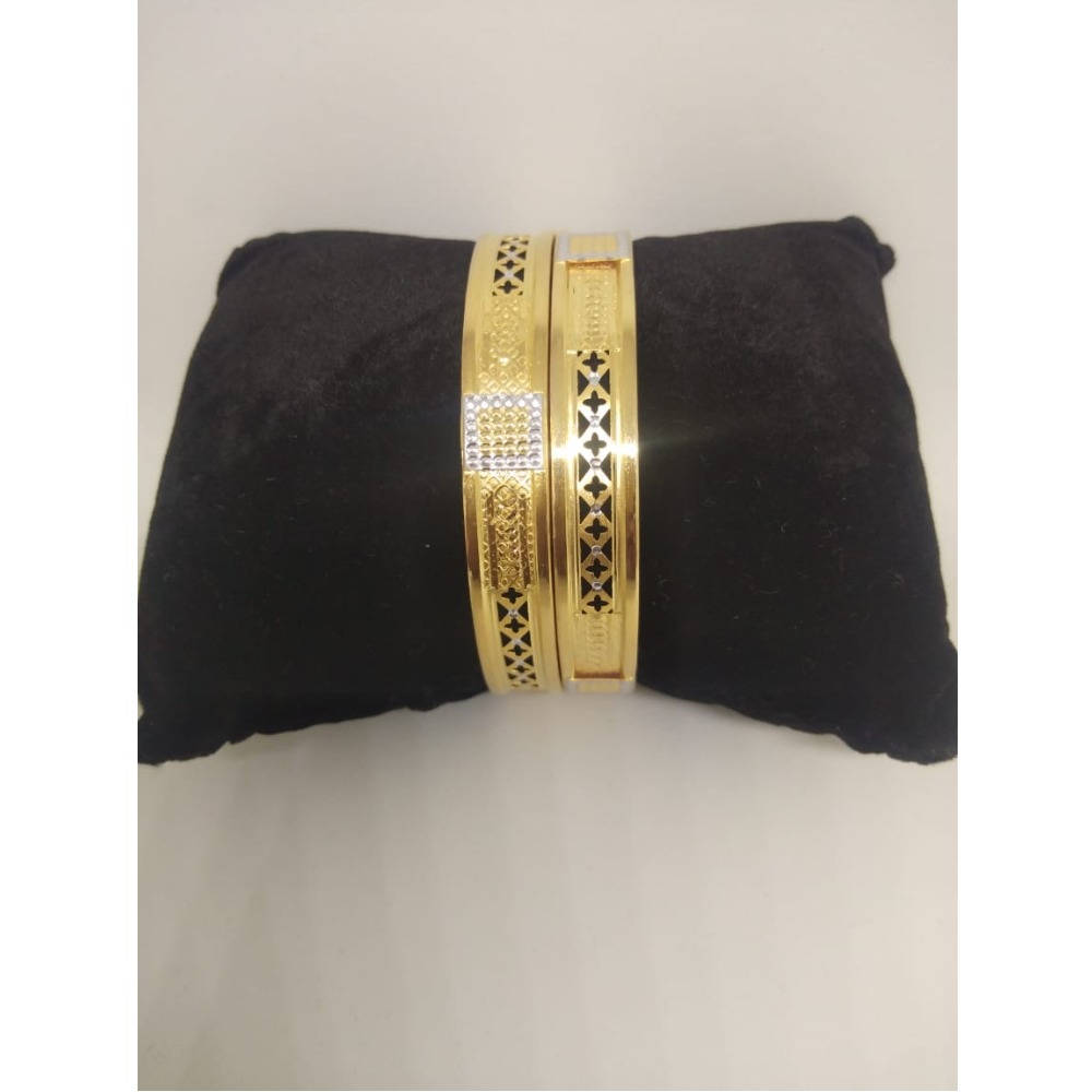 22KT Gold Designer Double Pipe Kadli Bangle VN-B013