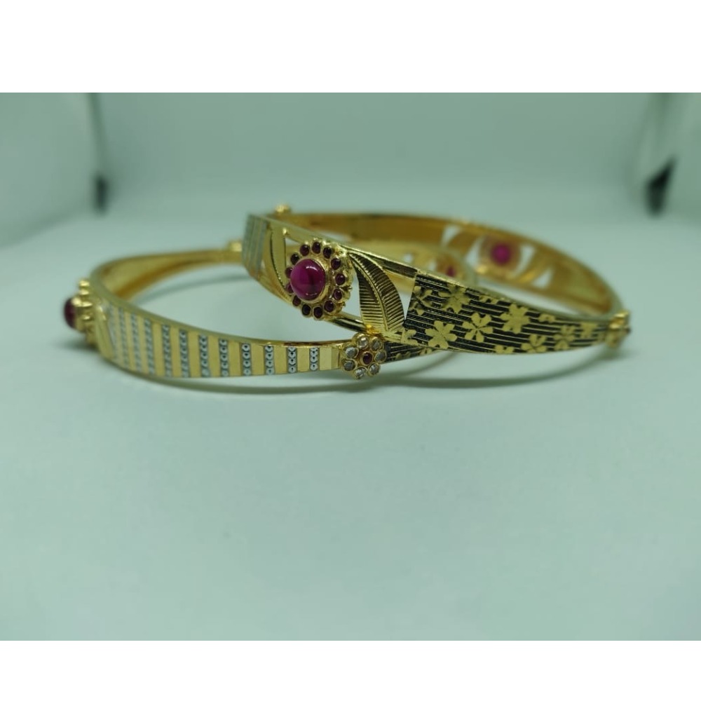 916 Gold Fancy Pink Stone Copper Kadli VN-B003