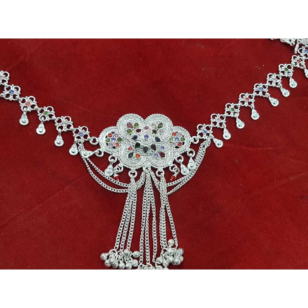 Flower Shape Silver Kamarbandh
