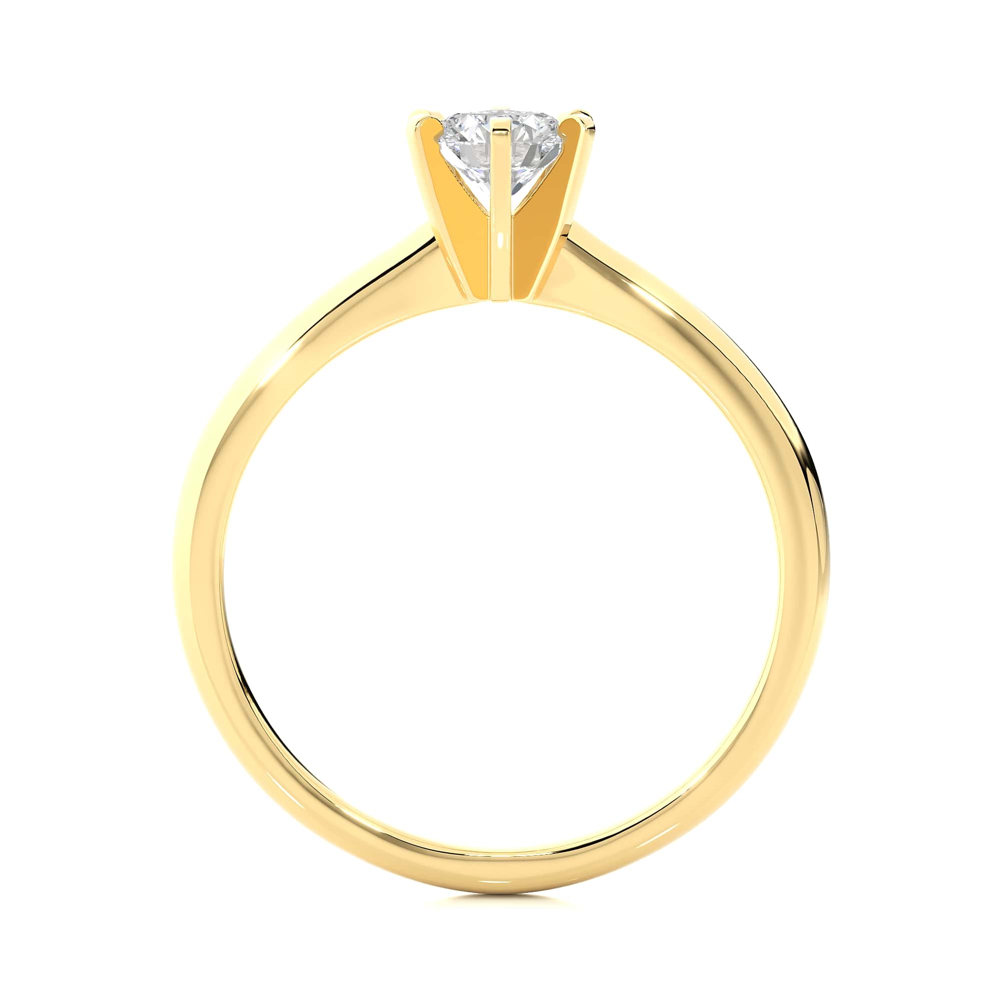 Unique Solitaire Ring YG