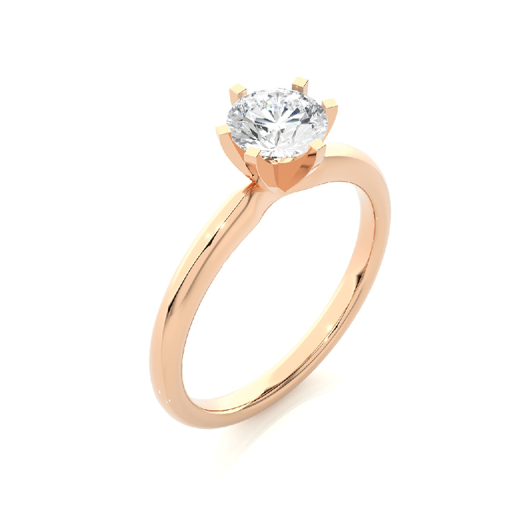 Fancy Rose Gold Solitaire Ring