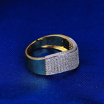 Wave Shape Cz Ring