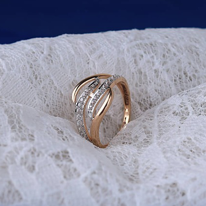 18k Gold Cz Classic ring