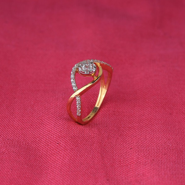 Gold With Cz Infinity ladies ring